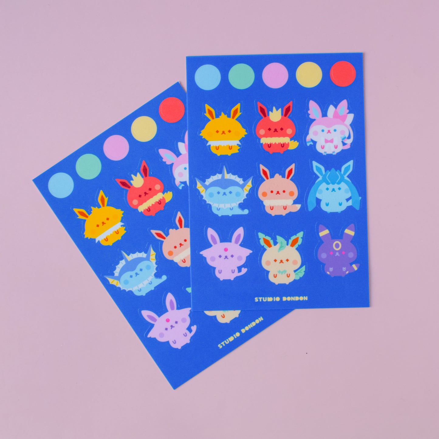 Eevee Evolution Pokemon Sticker Sheet