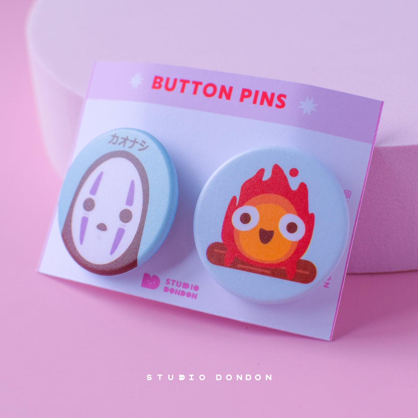 Pin's à bouton Calcifer sans visage 1,25"
