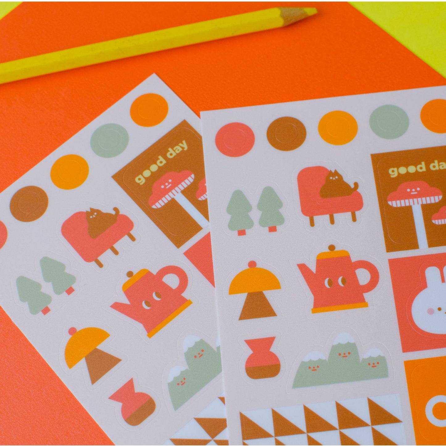 Feuille d'autocollants mignons RANDOM THINGS WARM