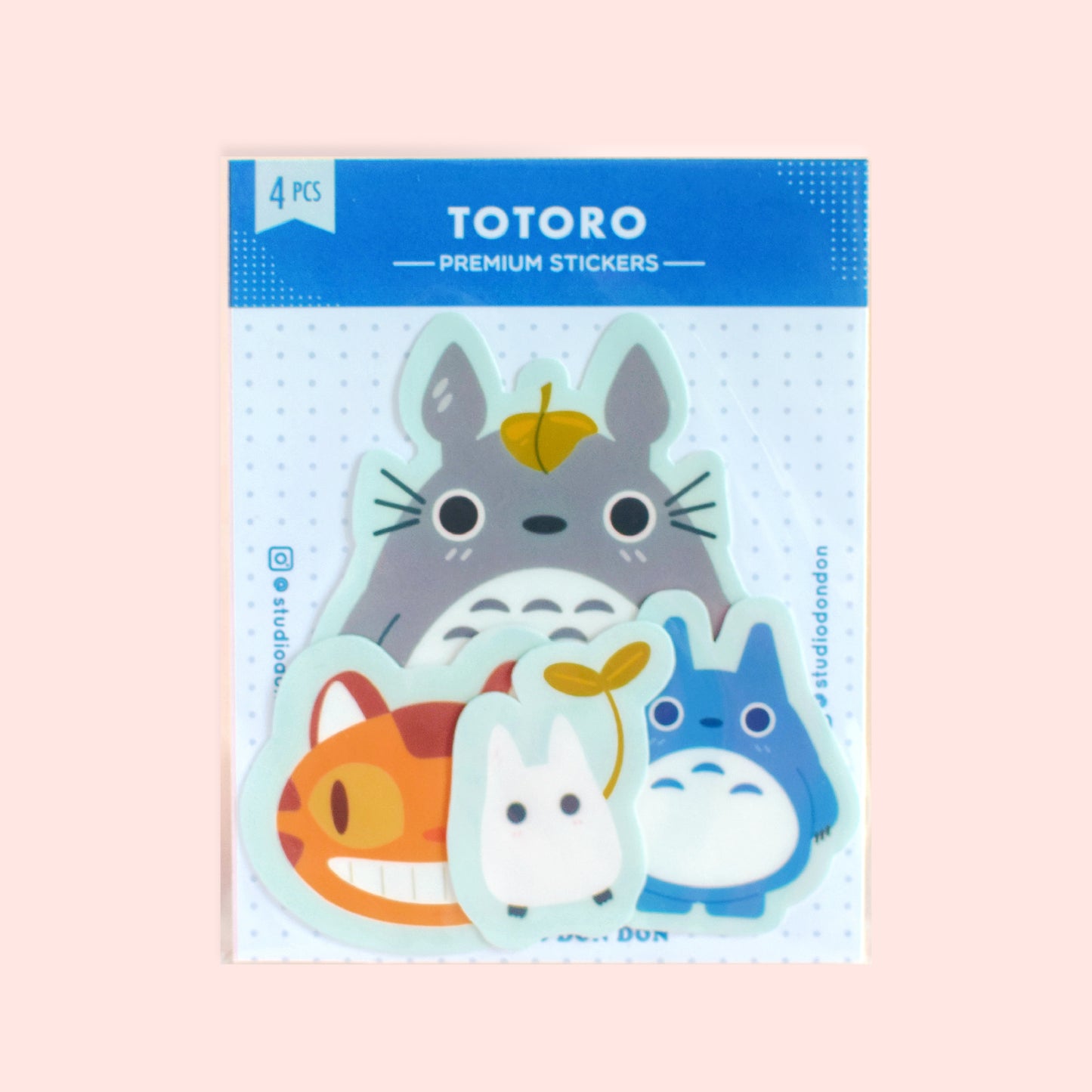 Pack d'autocollants en vinyle laminé mat Fan Art Totoro Studio Ghibli