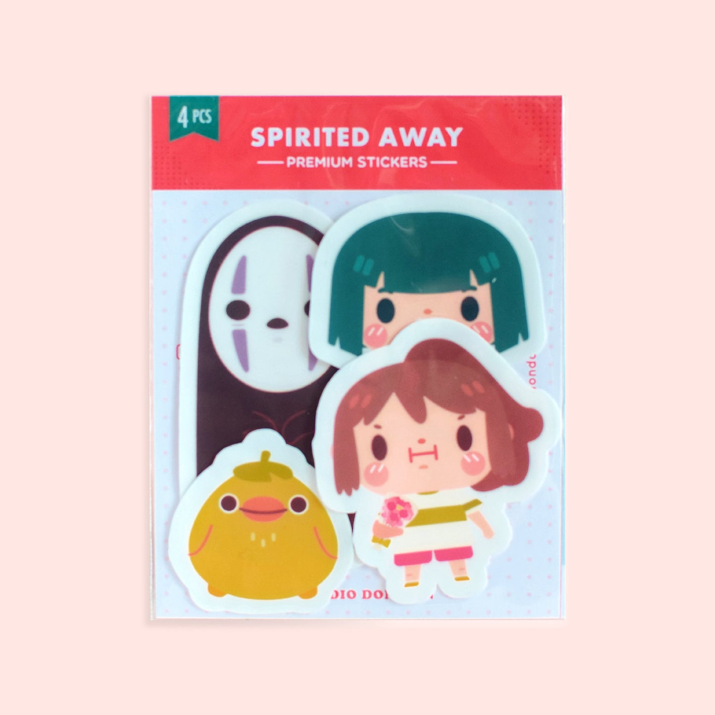 Pack d'autocollants en vinyle laminé mat pour fan art du Studio Ghibli Le Voyage de Chihiro