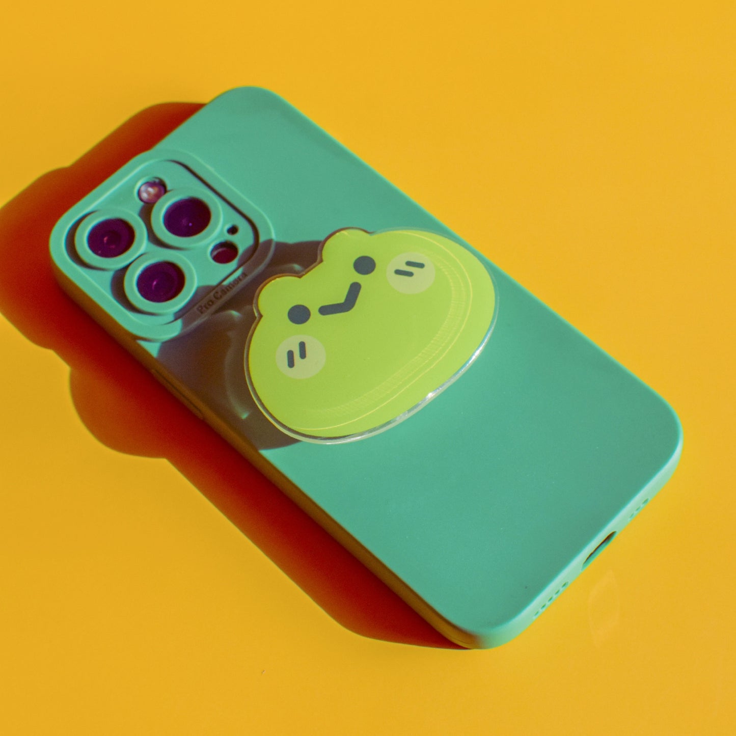 Support de téléphone portable / poignée en acrylique Froggo Frog