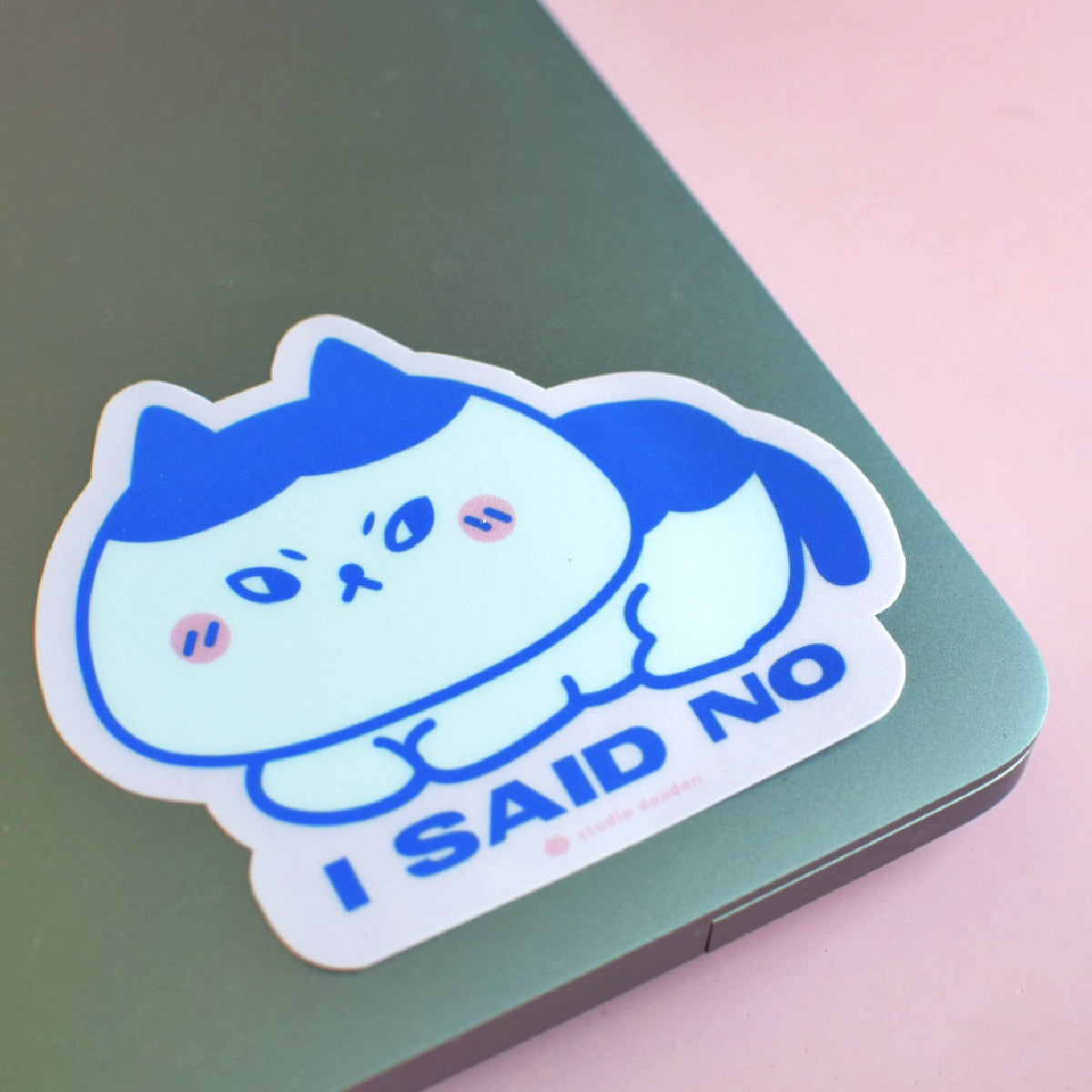 Autocollant pour ordinateur portable Cat I SAID NO