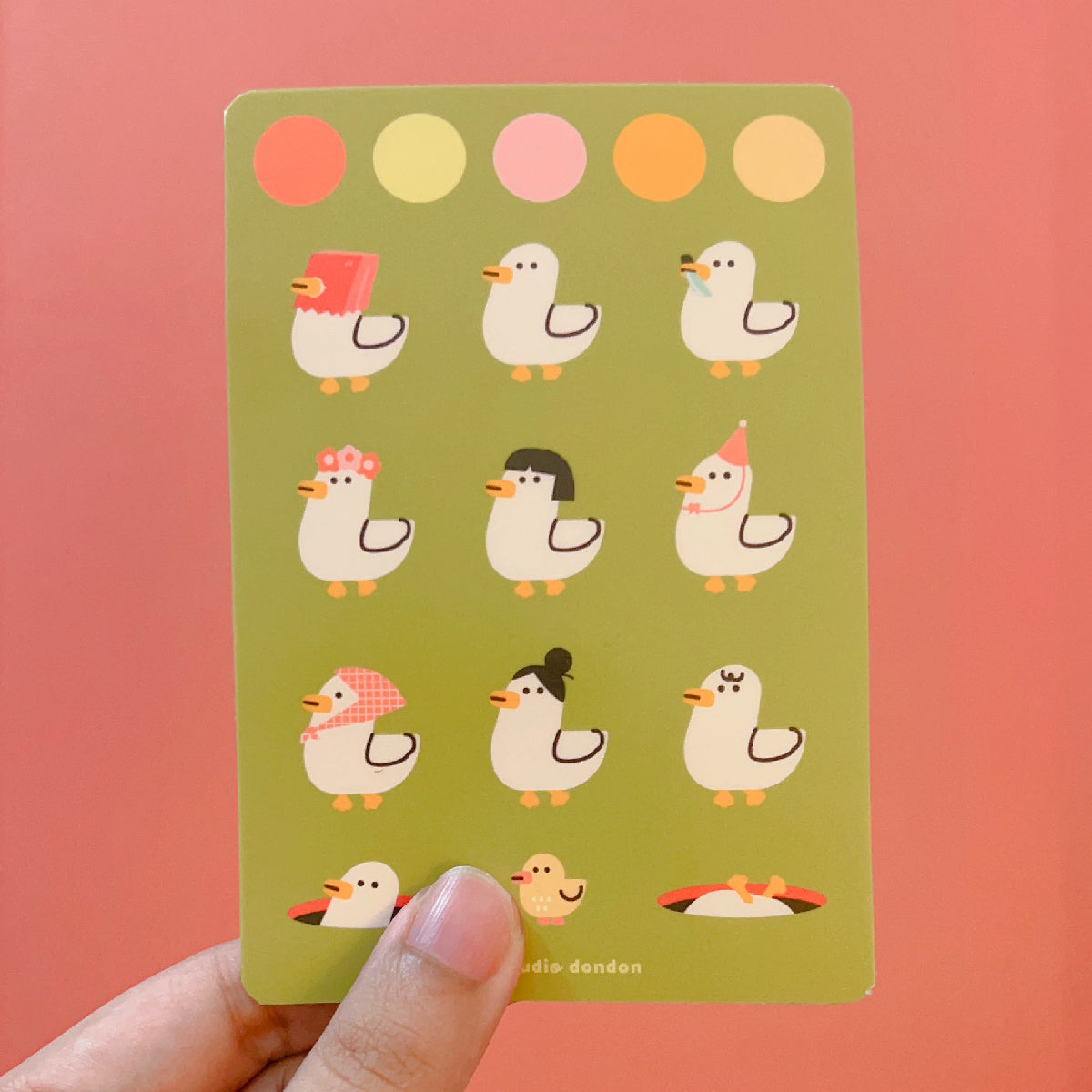 Choisissez votre feuille d'autocollants imperméables en forme de canard