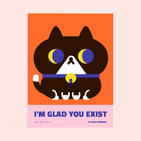 Side Eye Cat Series 04 Art Print