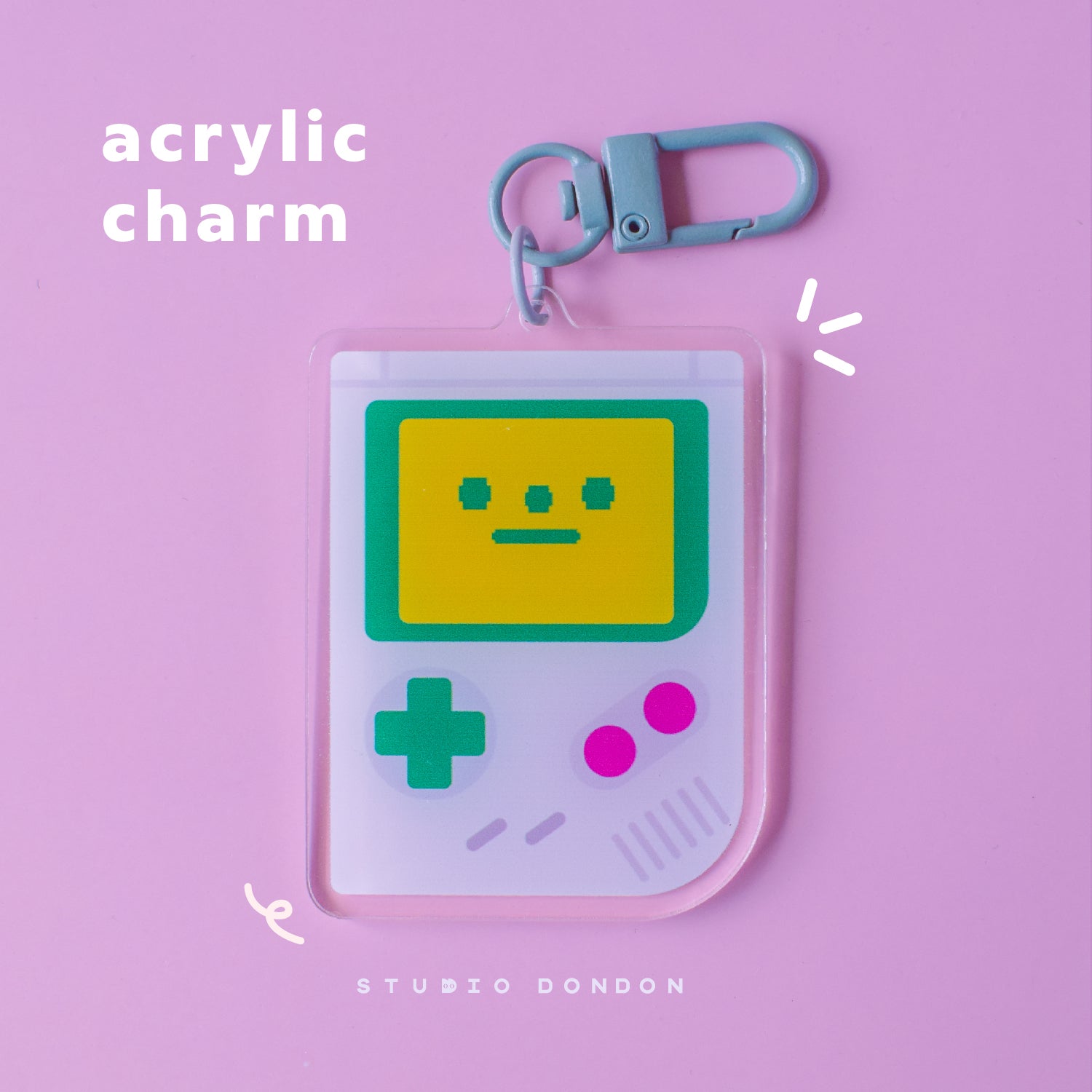Gameboy Acrylic Charm /  Keychain