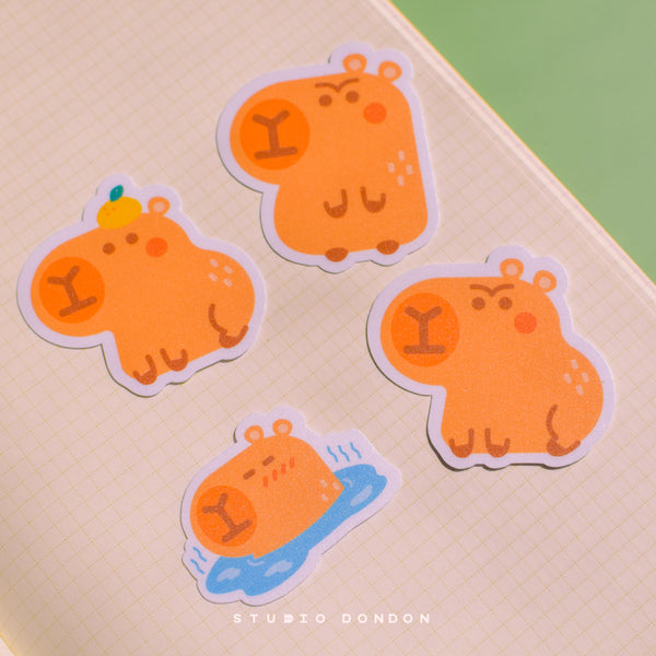 Capybara Vinyl Matte Laminated Sticker Pack