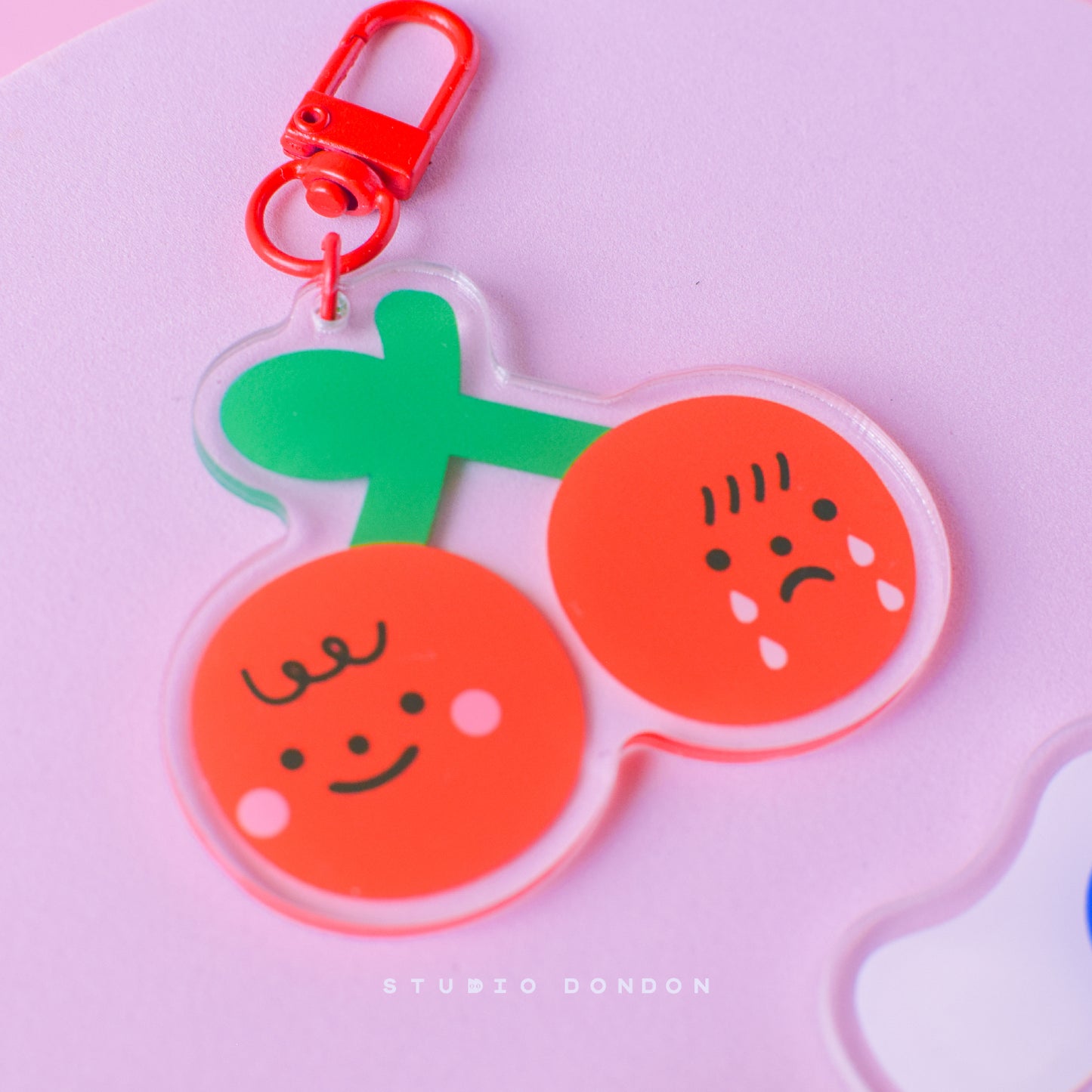 Cherry Acrylic Charm /  Keychain