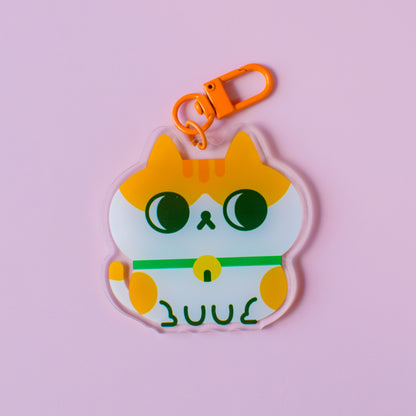 Orange Ginger Cat Acrylic Charm /  Keychain