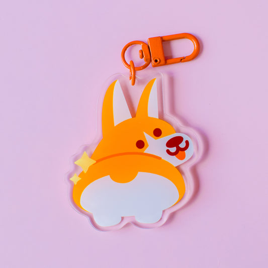 Corgi Doggo Cute Acrylic Charm /  Keychain