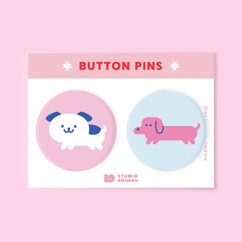 Doggos Cute  1.25" Button Pins