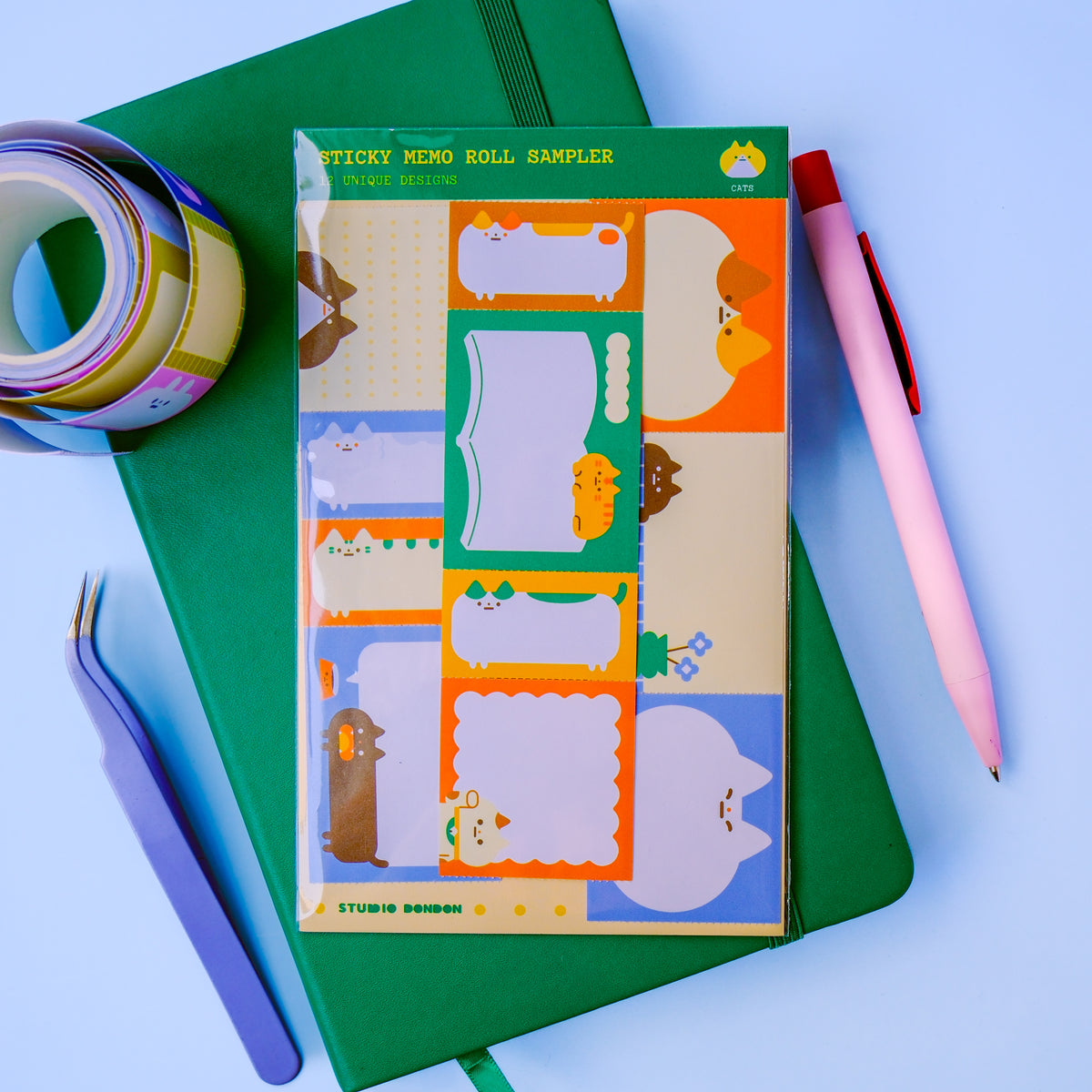Sticky Memo Roll Sampler (Cats)