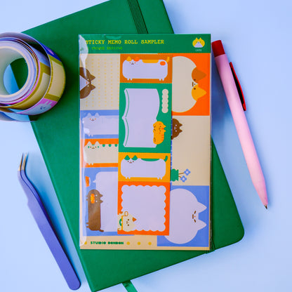 Sticky Memo Roll Sampler (Cats)
