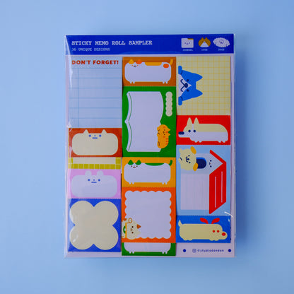 Sticky Memo Roll Sampler (All Designs)