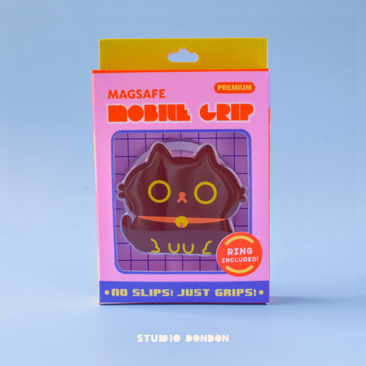 Black Cat Premium MagSafe Mobile Grip
