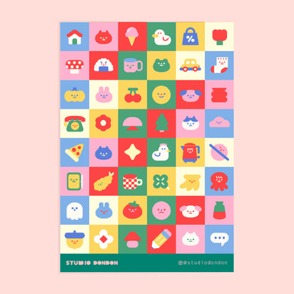 Mini Cute Things Sticker Sheet