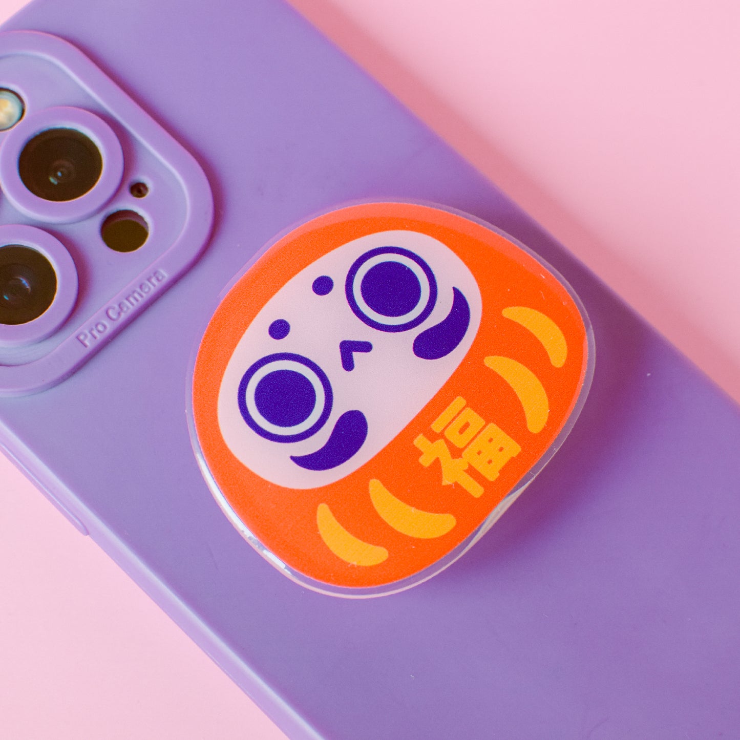 Daruma Doll Acrylic Mobile Grip / Phone Holder