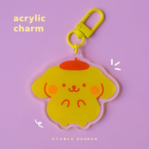 Pompompurin Sanrio Acrylic Charm /  Keychain