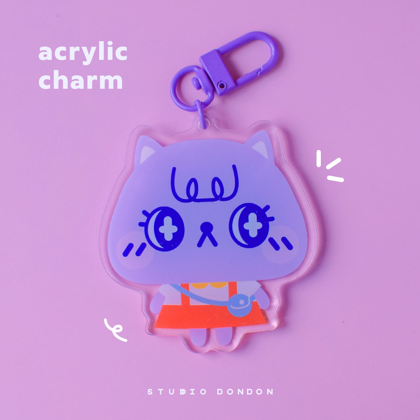 MiwMiw Cat Cute Acrylic Charm /  Keychain