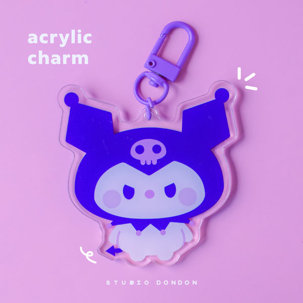 Kuromi Sanrio Acrylic Charm /  Keychain