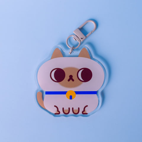 Siamese Cat Acrylic Charm /  Keychain