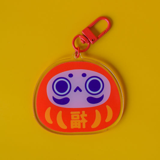 Daruma Doll Acrylic Charm /  Keychain