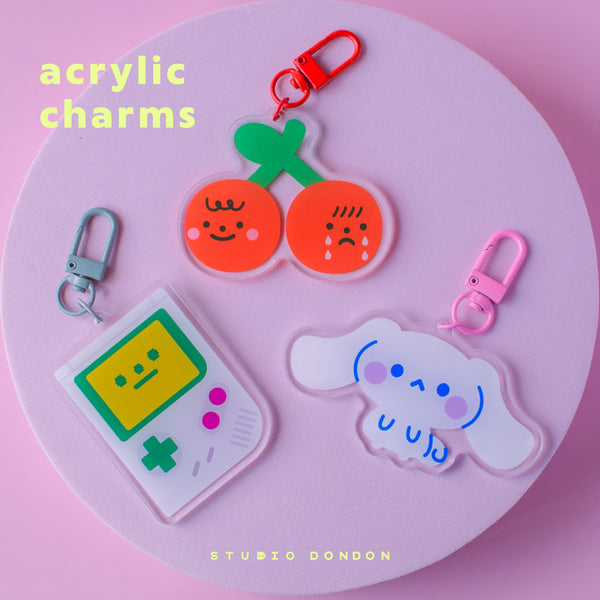 Cherry Acrylic Charm /  Keychain