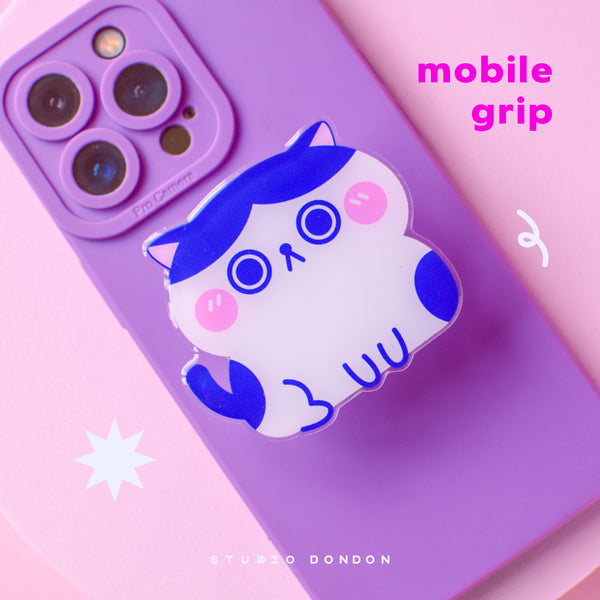 Tuxedo Cat Cute Acrylic Mobile Grip / Phone Holder