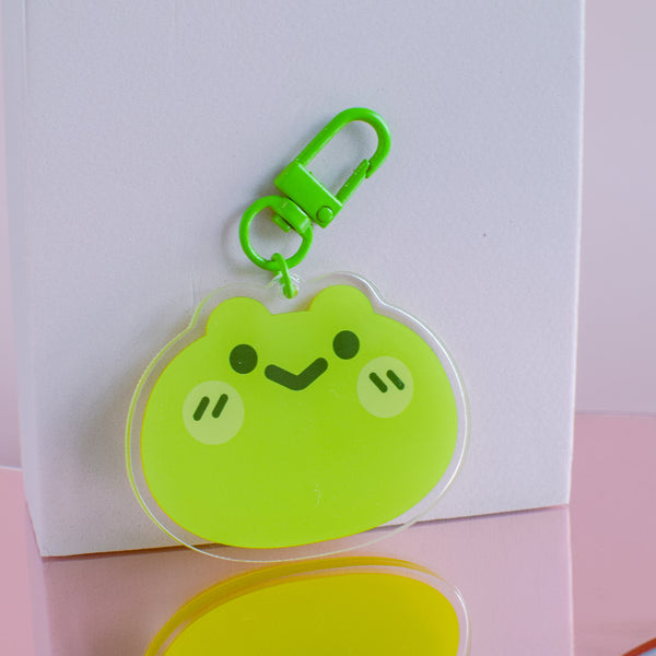 Froggo Frog Cute Acrylic Charm /  Keychain