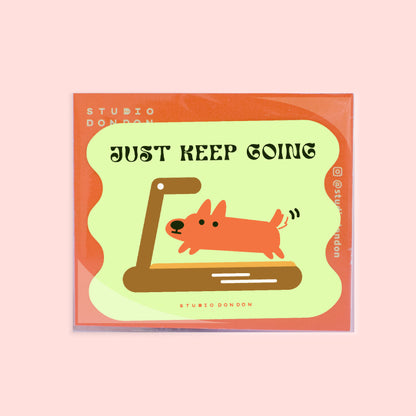 Keep on Going Doggo Waterproof LAPTOP STICKER