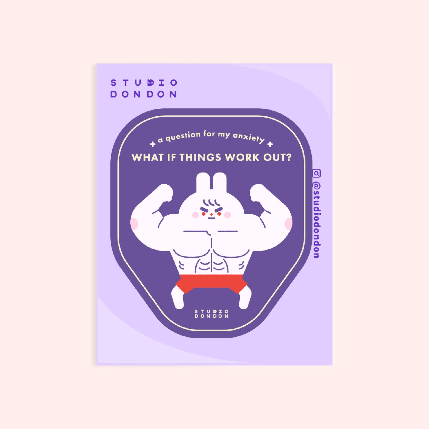 Buff Bunny Work Out Cute LAPTOP STICKER