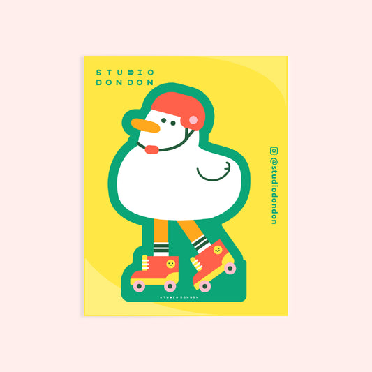 Duck Roller Skates Cute LAPTOP STICKER