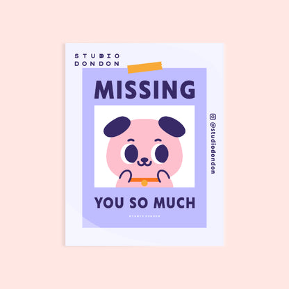 Dog Missing You So Much  LAPTOP STICKER