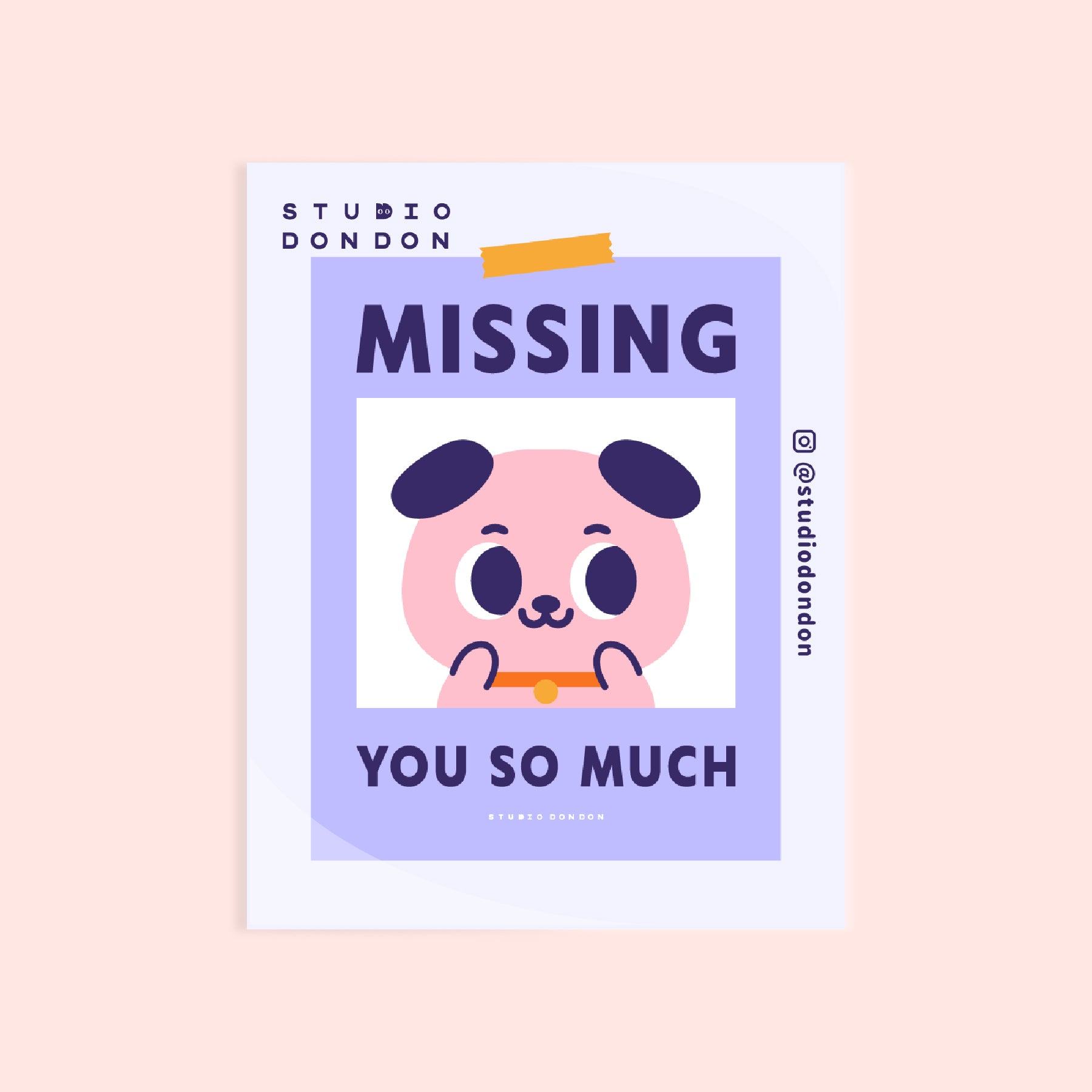 Dog Missing You So Much  LAPTOP STICKER