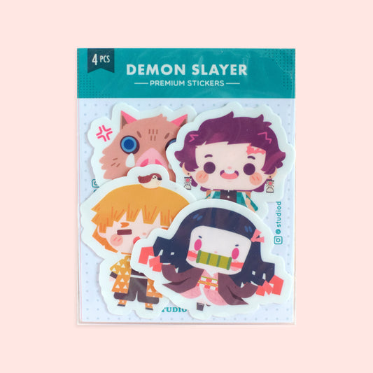 Kimetsu no Yaiba Demon Slayer Fan Art Vinyl Matte Laminated Sticker Pack