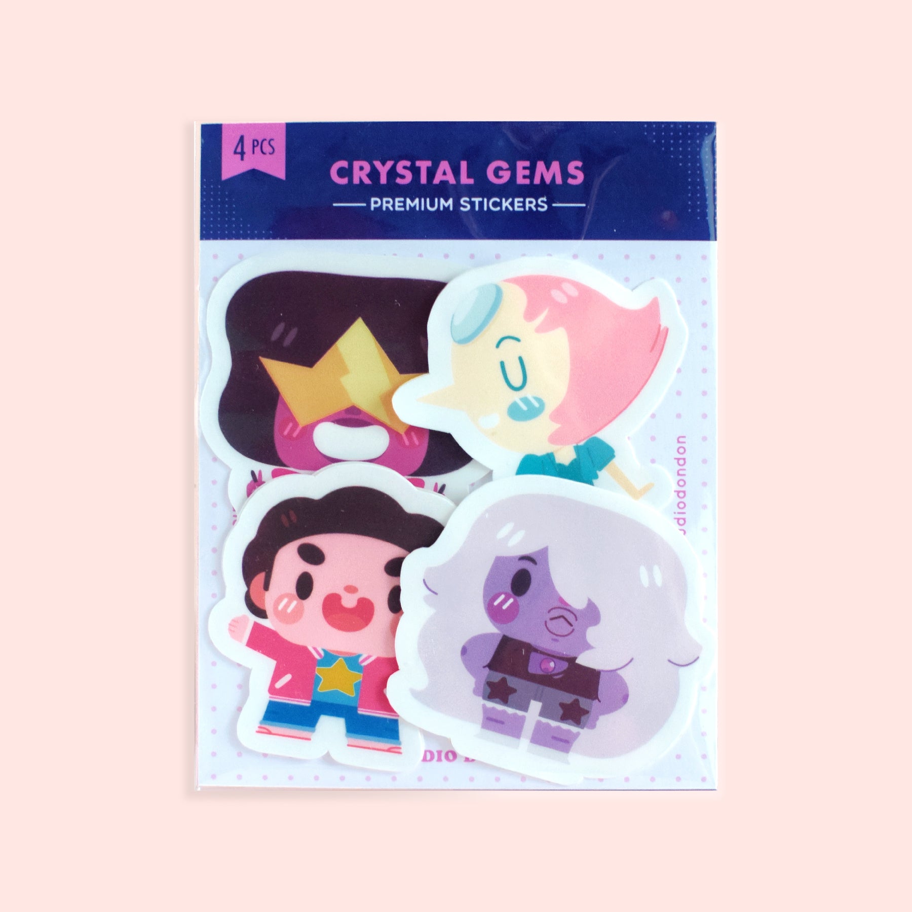 Steven Universe Crystal Gems Fan Art Vinyl Matte Laminated Sticker Pack
