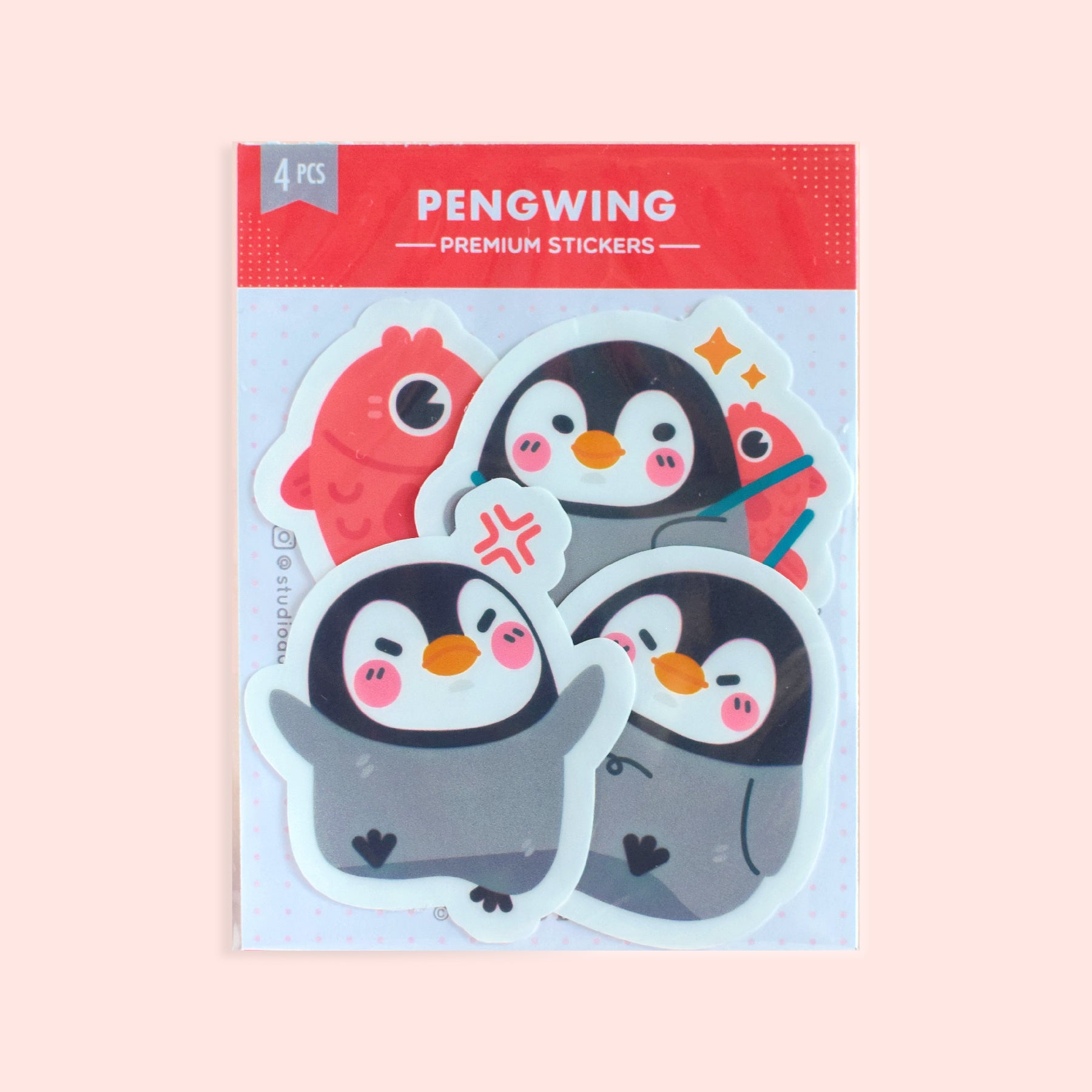 Pengwing Penguin Vinyl Matte Laminated Sticker Pac