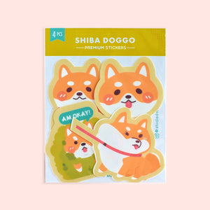 Shiba Doggo Shiba Inu Dog Vinyl Matte Laminated Sticker Pack