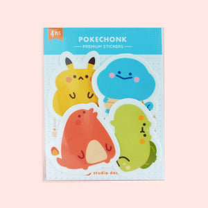 PokeChonk Pokemon Vinyl Matte Laminated Sticker Pack
