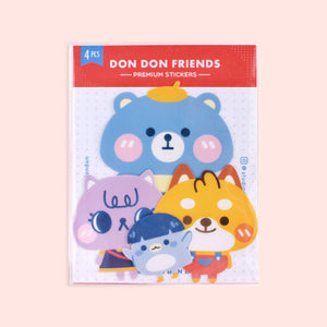 DonDon Friends Vinyl Matte Laminated Sticker Pack