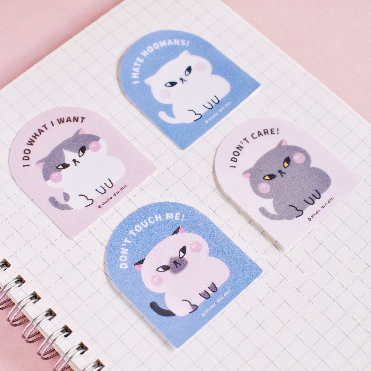 Grumpy Catto Cat Vinyl Matte Laminated Sticker Pack