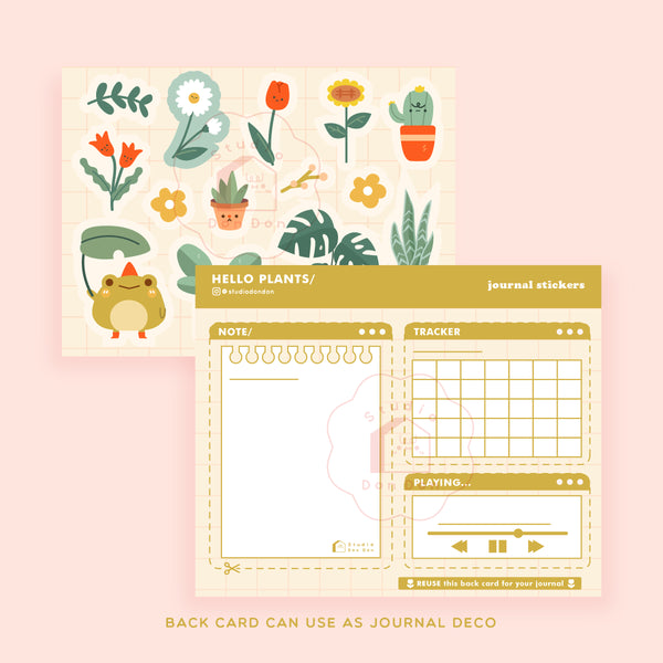 Hello Plants Kiss Cut Sticker Sheet