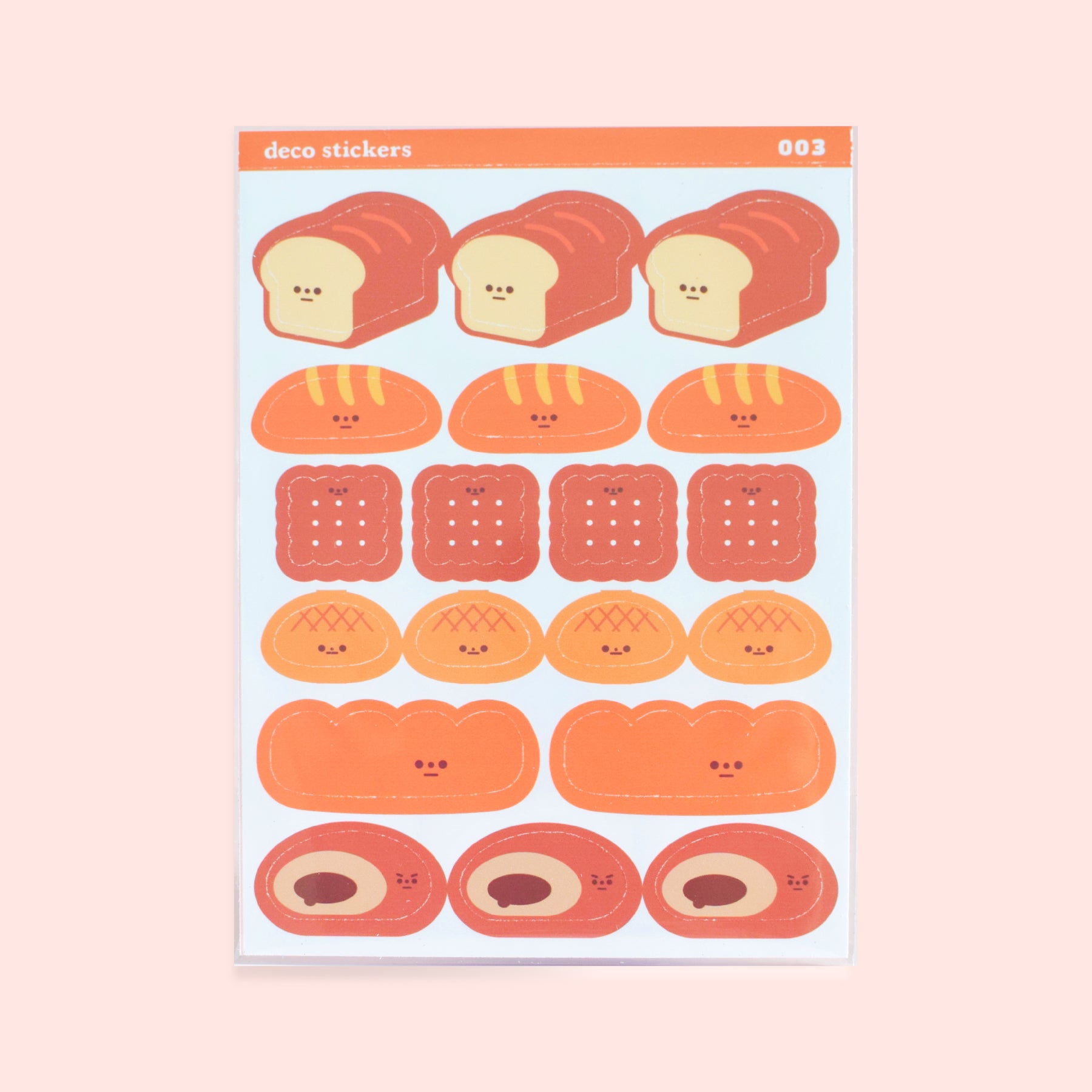 Bread Pastry Cute Kiss Cut Sticker Sheet
