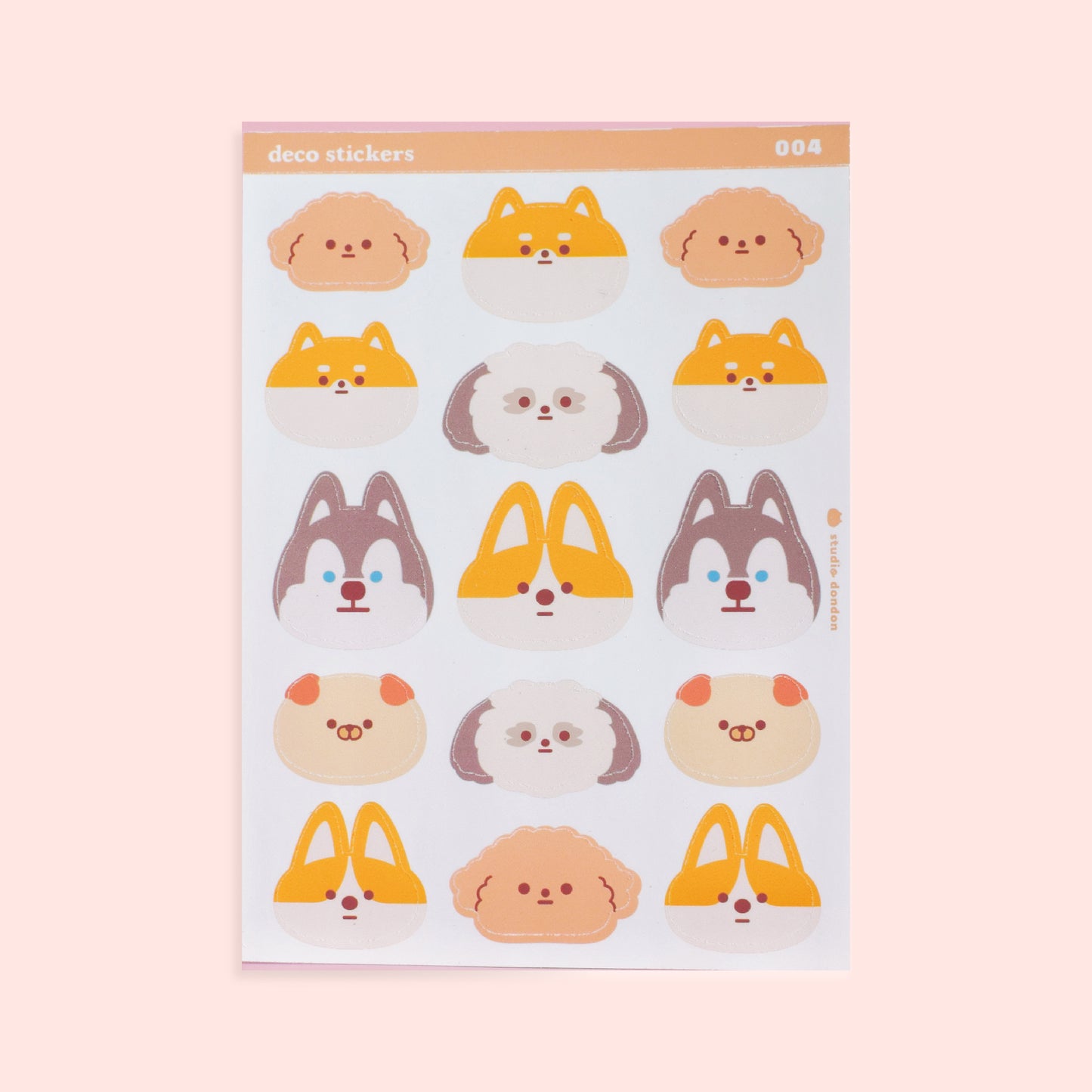 Dog Doggo Cute Kiss Cut Sticker Sheet