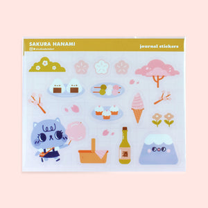 Sakura Hanami Kiss Cut Sticker Sheet
