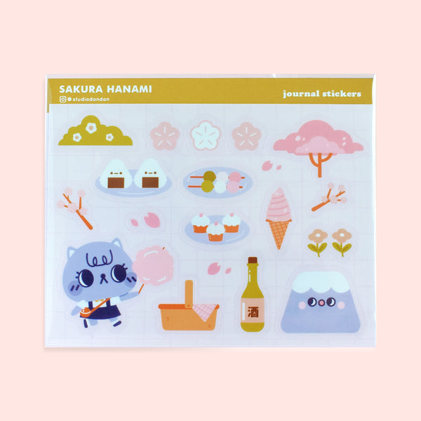Sakura Hanami Kiss Cut Sticker Sheet