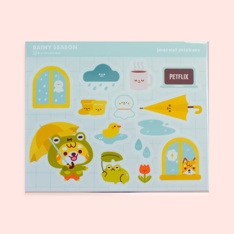 Rainy Season Kiss Cut Sticker Sheet