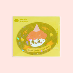 DonDon Cute Holographic LAPTOP STICKER