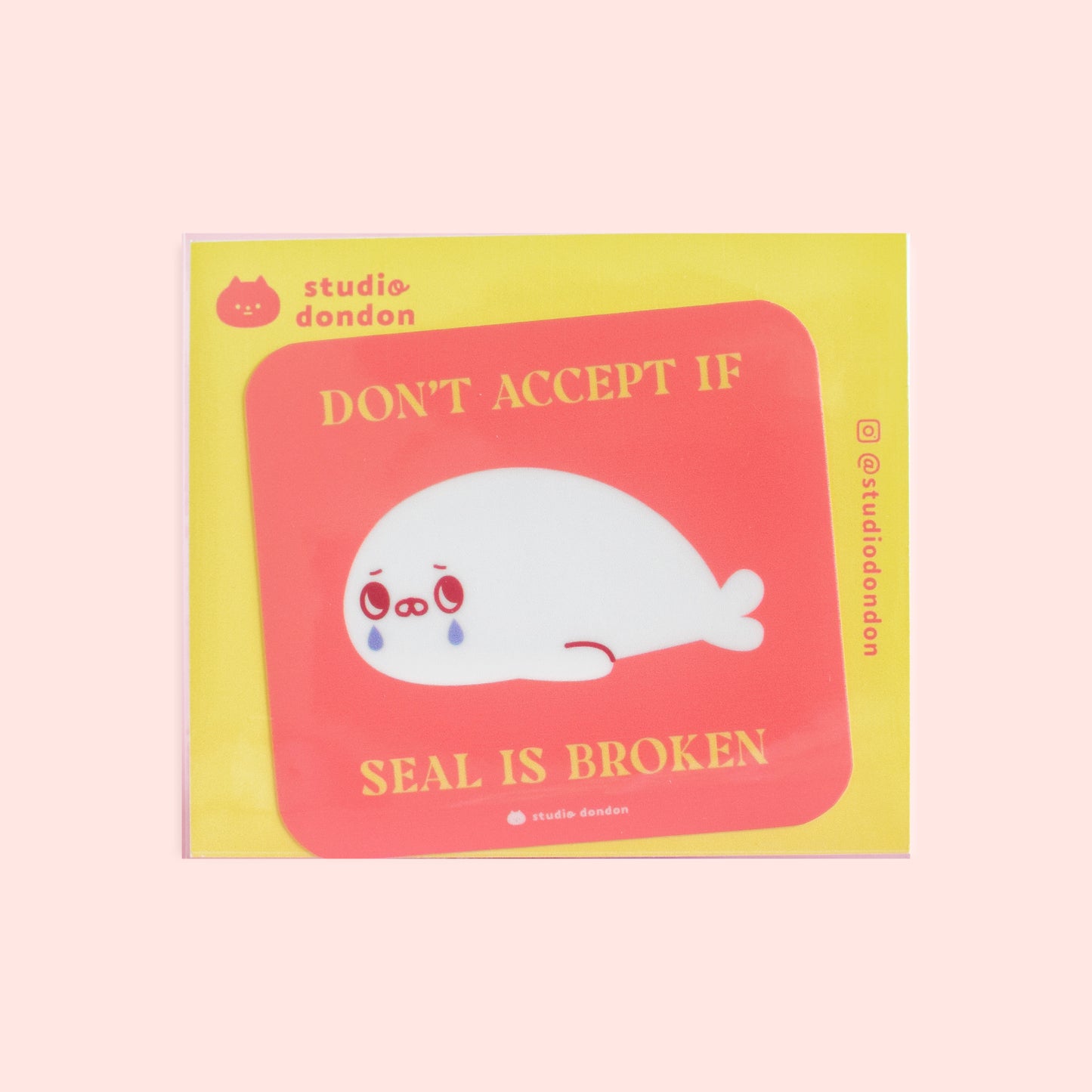 Broken Sad Seal Kawaii LAPTOP STICKER