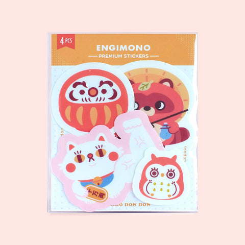 Engimono Japanese Lucky Charms Vinyl Matte Laminated Sticker Pack